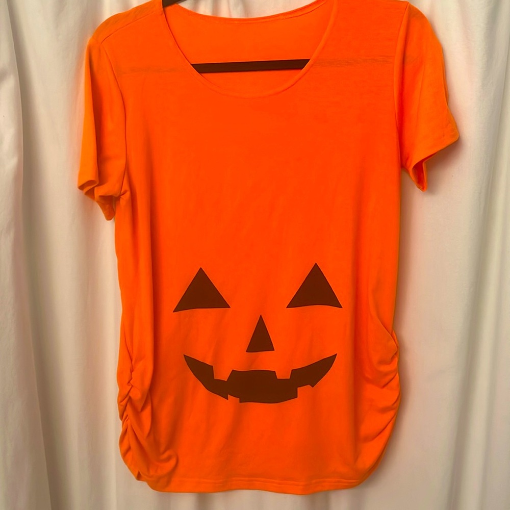 EUC Maternity Jack-O-Lantern shirt costume
